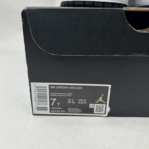 Nike Shoes Air Jordan 1 Mid Retro GS “Hyper Royal” 2023 - Picture 5 of 5